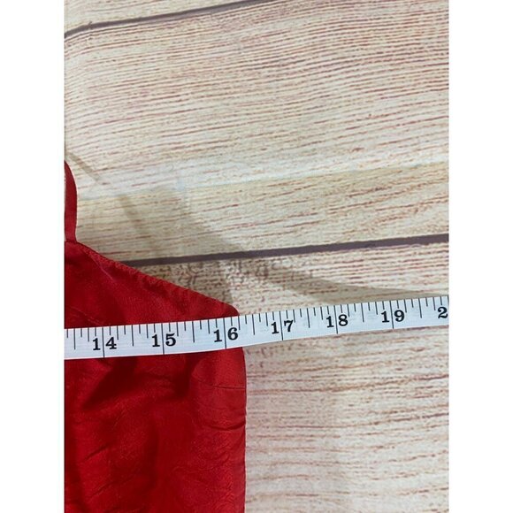 Ann Taylor Women's Red Silk Beaded Cocktail Dress - 8 - Picture 6 of 13